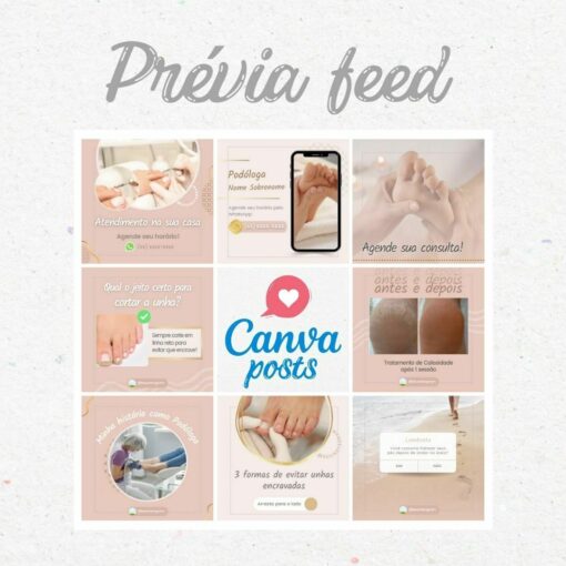 CANVA POSTS ARTE PACK - PODOLOGIA PODÓLOGO PODÓLOGA