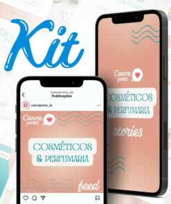 canva arte editável feed e stories - cosméticos e perfumaria