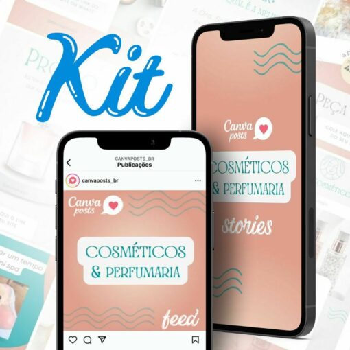 canva arte editável feed e stories - cosméticos e perfumaria