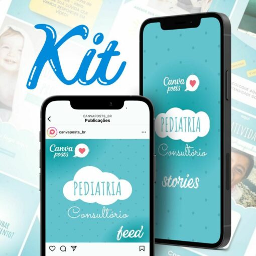 canva arte editável feed e stories - pediatria