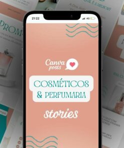 canva arte editável stories - cosméticos e perfumaria