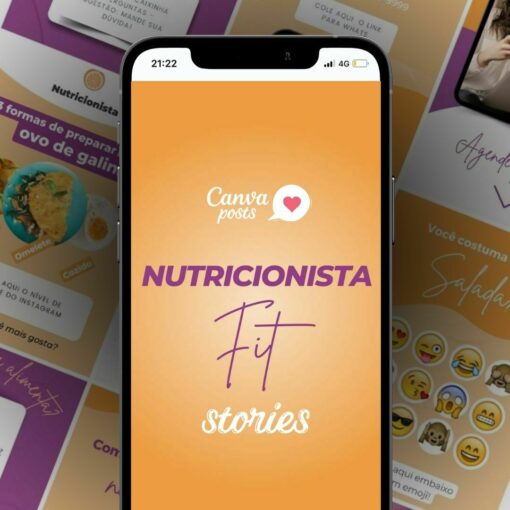 canva arte editável stories - nutricionista