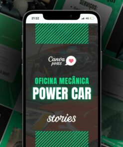 canva arte editável stories - oficina mecânica