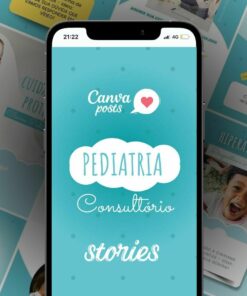 canva arte editável stories - pediatria