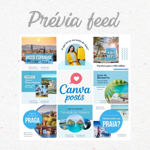 2 - Agência de Viagem - Feed Canva