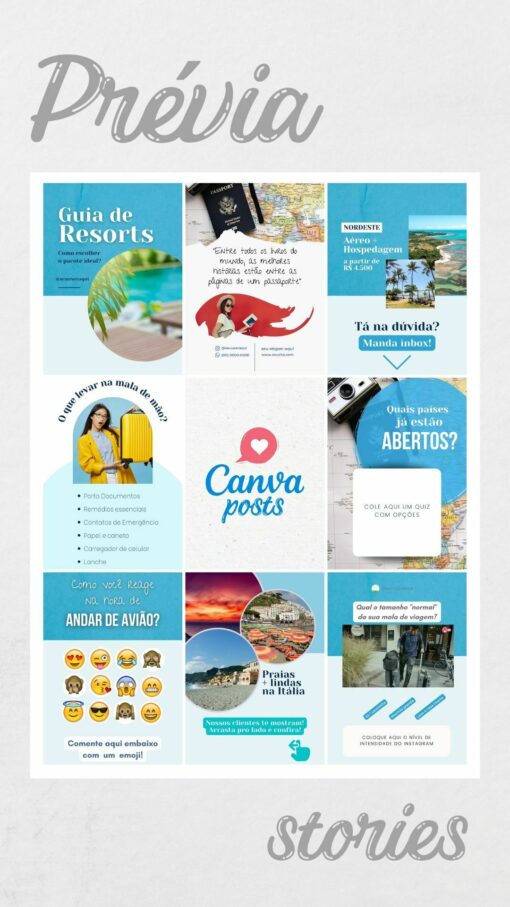 2 - Agência de Viagem - Stories Canva