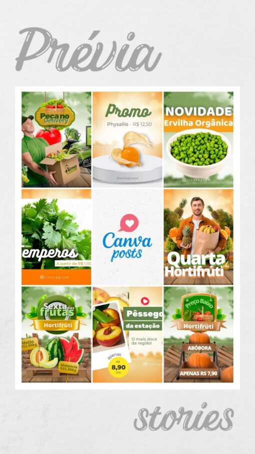 2 - Supermercado Hortifrúti - Stories Canva