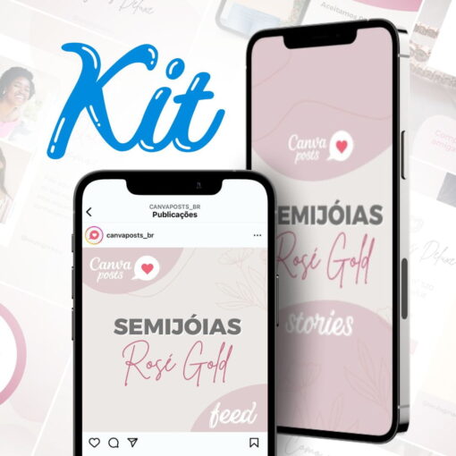 Semijóias Canva Posts - Kit CAPA